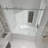 52–56″ W x 58″ H Sliding Semi-Frameless Tub Door, Chrome Finish with Clear Glass