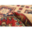 Tapis rouge en laine noué à la main de conception unique 6 pi 6 po x 9 pi 7 po Hazelett