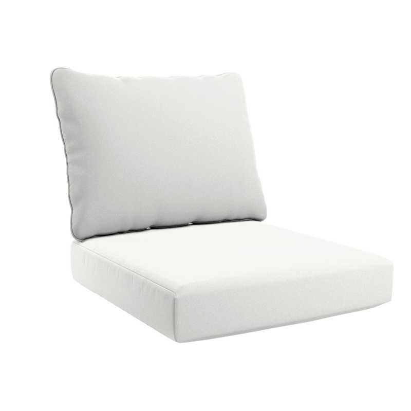 Deep Seat Cushion, 24" X 48" X 5.5", Premium Memory Foam Core With Rolled Front & Boxed Edge Seat, Sunbrella Fabric, Patio Cushions For Outdoor Sofas & Loveseats