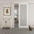 80" Hidden Style Track White Primed 1-Lite Frosted Glass Sliding Barn Door With Hardware Kit（No Assembly Required）-100895775