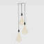 Small Canopy White, Brass Grip With 3 Brass Pendants & 3 Voronoi Iii-784007961