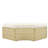 Round Sectional Daybed With Pe And Removable Ottomans All-Weather Outdoor , Beige Retractable Canopy, Adjustable Table, Stable Base