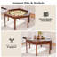 Table de jeu hexagonale pour 6 adultes avec support de rangement, 59 po de large pour le poker, les jeux de société et les jeux de rôle