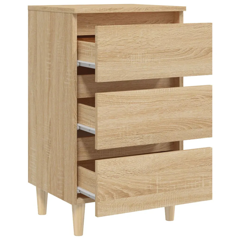 Armoire Solihull avec pieds en bois massif, Chêne sonoma, 1