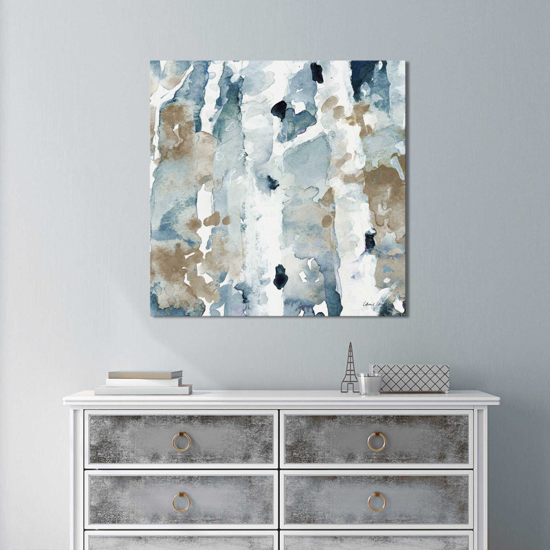 «Blue On The Hill Square II», reproduction d'art sur toile, H 18 po x l 18 po x P 1 po, Toile tendue