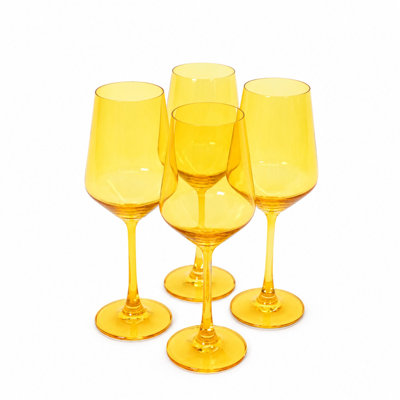 Ensemble de 4 verres à vin Lemon Drop