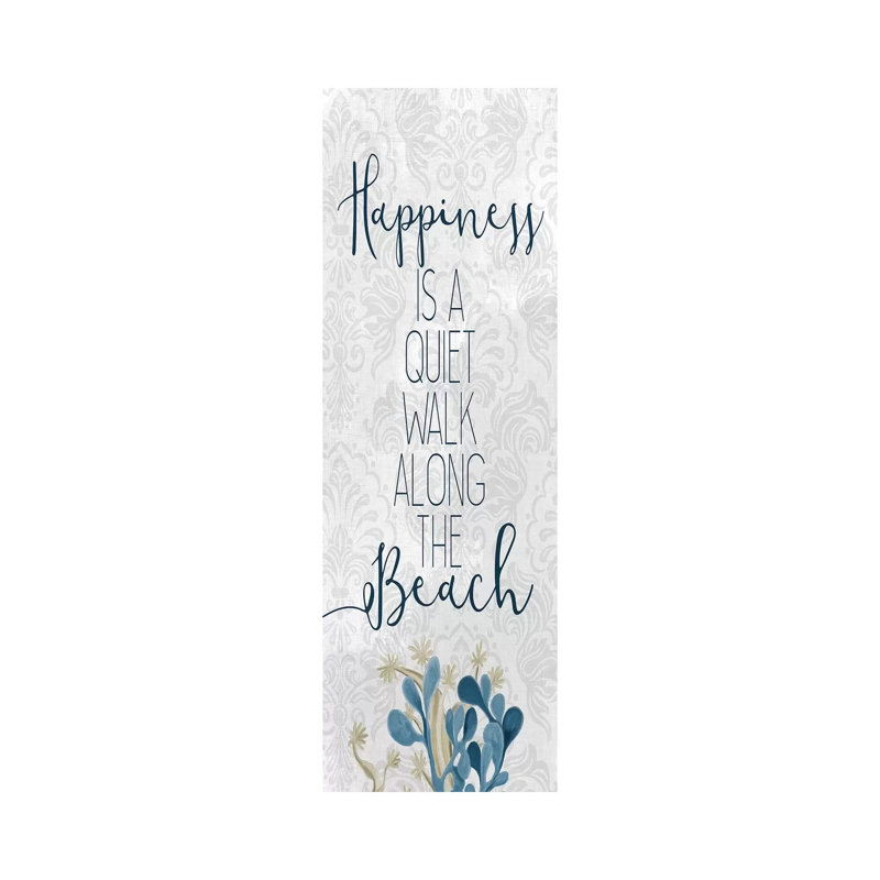 Happiness Beach I by Kimberly Allen - Wrapped Canvas Gallery-Wrapped Canvas Giclée, 30.48 cm H x 91.44 cm W