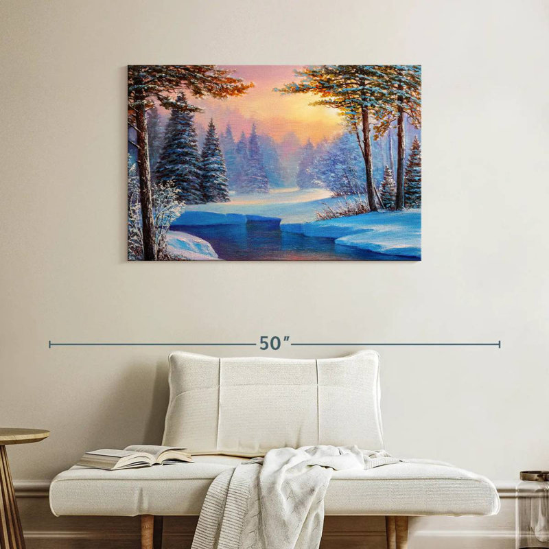 Alvord Winter River Landscape, 26" H x 39" W