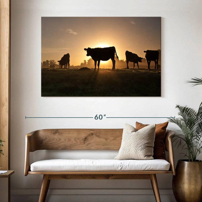 Silhouettes de vache, H 32 po x l 48 po