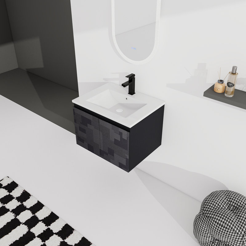 Worle 24'' Floating Wall-Mounted Bathroom Vanity