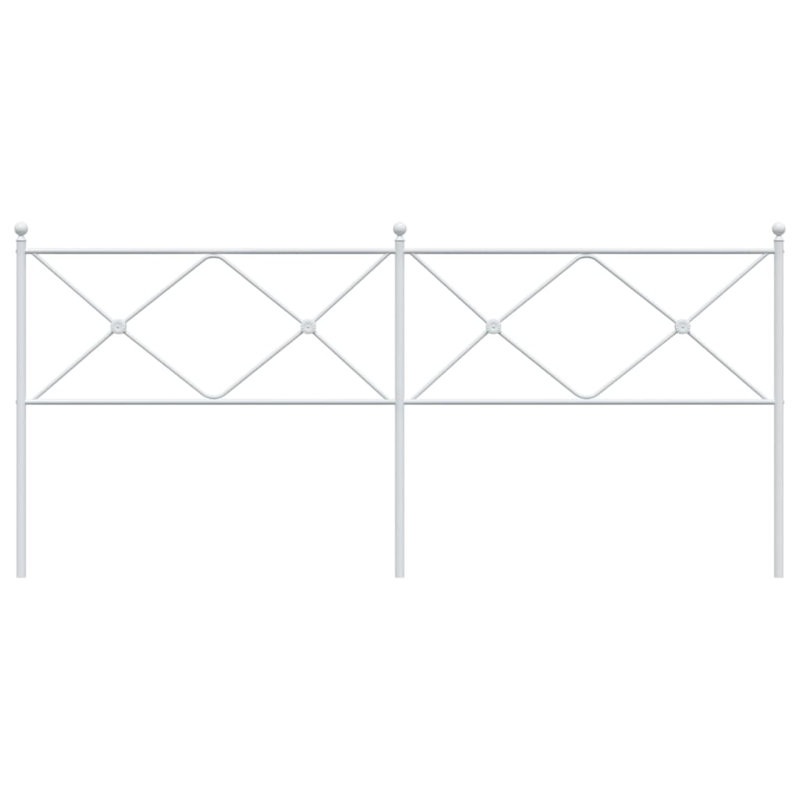 17 Stories Metal Replace Headboard White 137Cm, White, Emperor - 200 x 200 cm