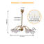 Lustre spoutnik linéaire moderne 6 lumières 29,5 po