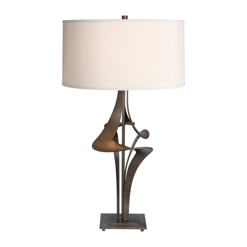 Antasia 27.4" Table Lamp, Natural Anna, Dark Smoke