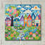  «Quilt Style Scene 1» par Rey Klimt, art mural en verre acrylique, 12 po x 12 po
