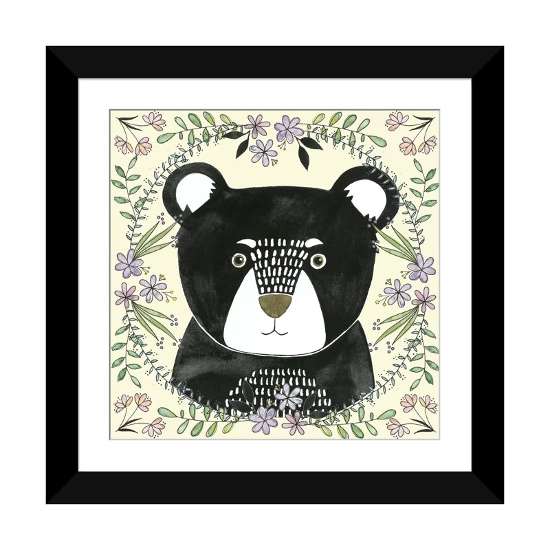 «Wild Child IV», reproduction sur toile tendue, Papier avec cadre noir, Blanc, H 24 po x l 24 po x P 1 po