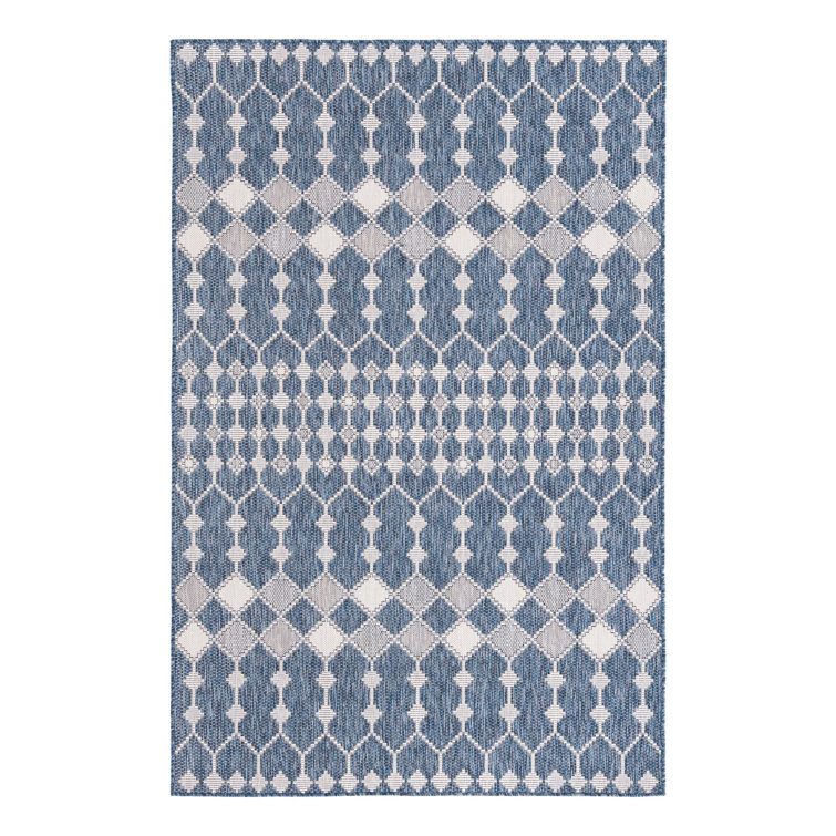 Blue Traliccio Indoor/Outdoor Trellis Rug