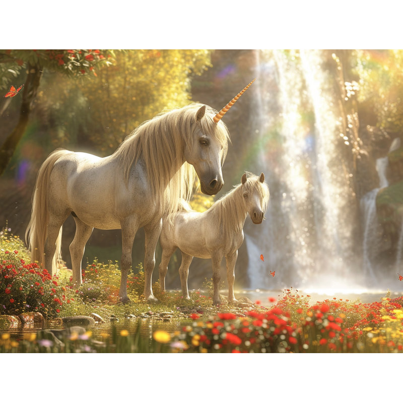 Rideau de douche Unicorns - fantaisie, décor de salle de bain, H 73 po x l 70 po