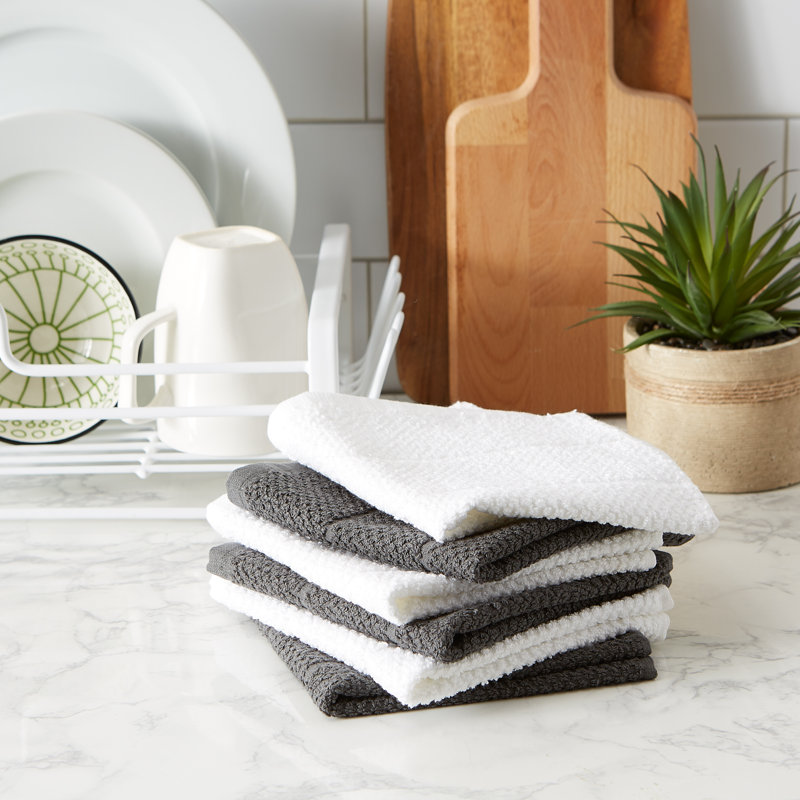 Gothe Waffle Dish Cloth Kitchen Towel, Mineral