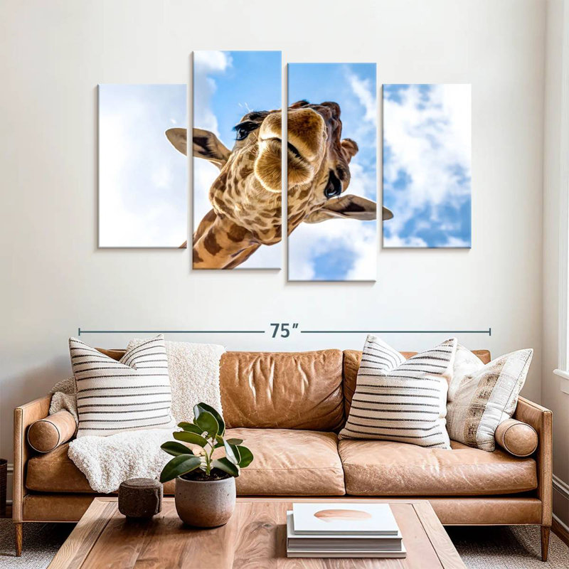 Curieuse girafe Brampt, H 42 po x l 68 po