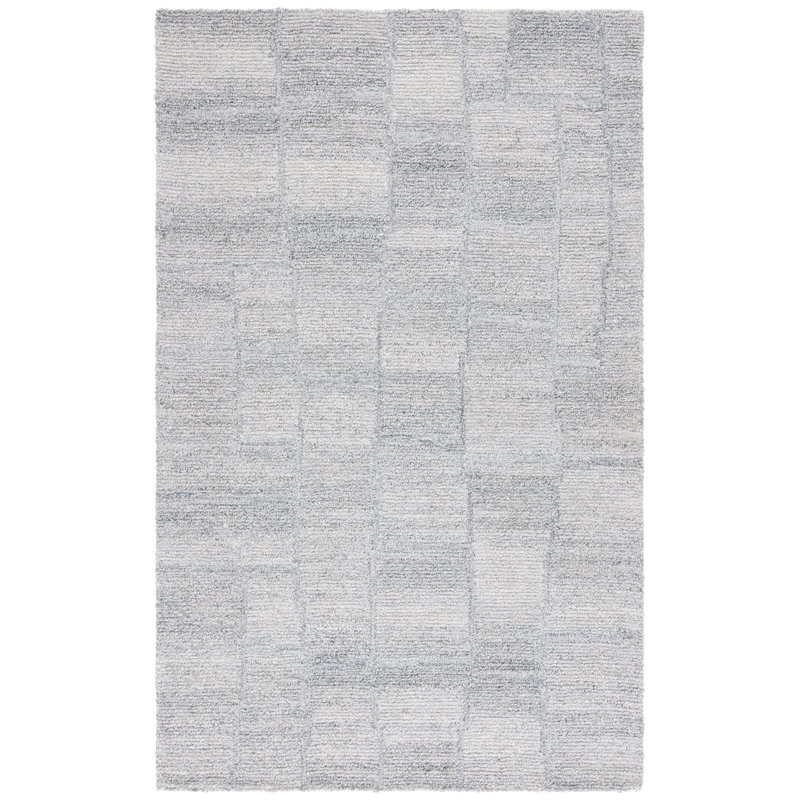 Elius Hand Tufted Pet Yarn/Wool Rug in Grey, Rectangle 4' x 6'