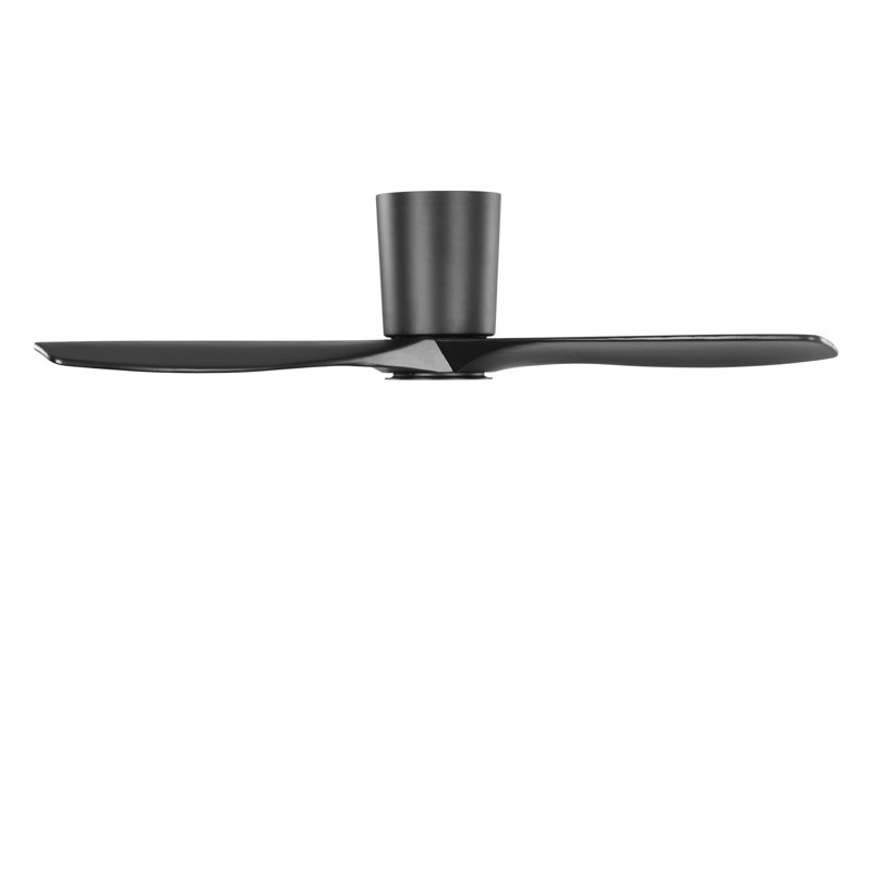 Seyra Smart Hugger LED Ceiling Fan, Midnight Black, Midnight Black, 44" Wide