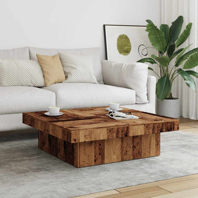 Allete Block Coffee Table, Old Wood