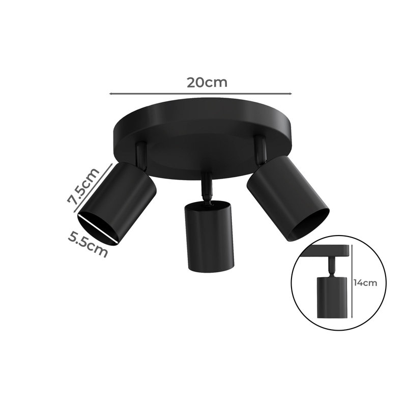 Steel Spotlight, Black, Black