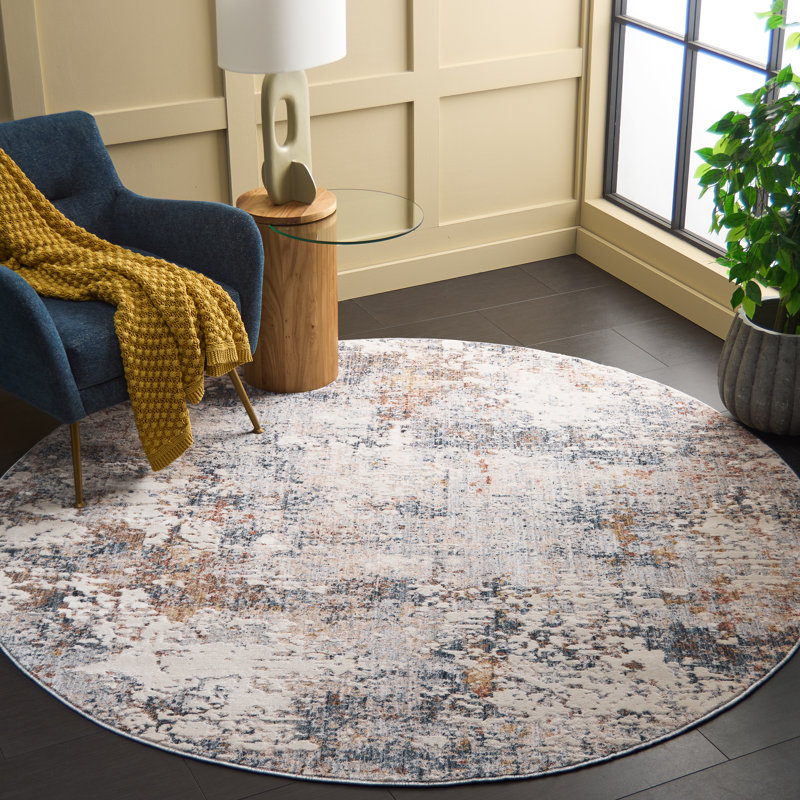Scarlett 408 Performance Abstract Rug, Round 6'7"