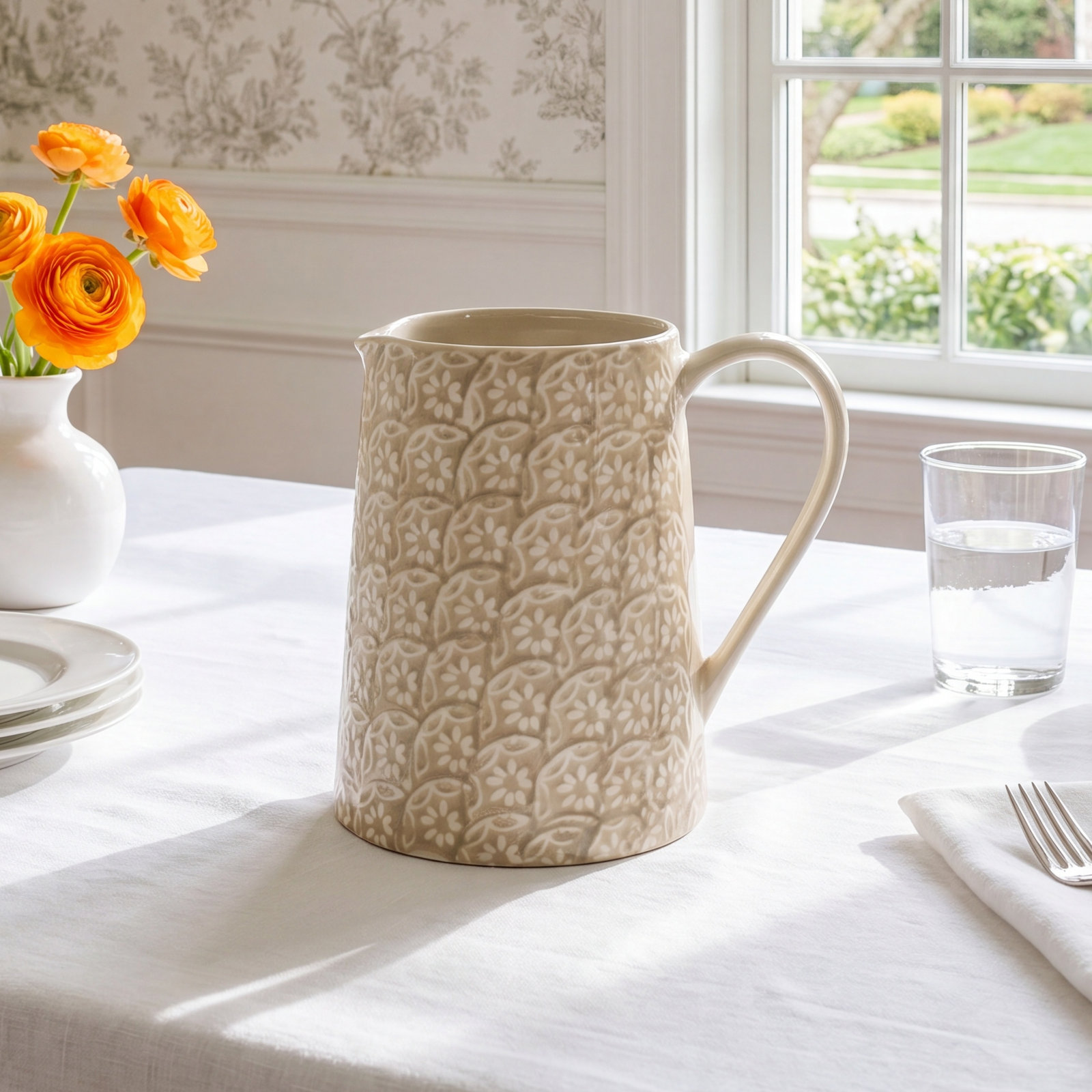 Chloe Earthenware Pitcher