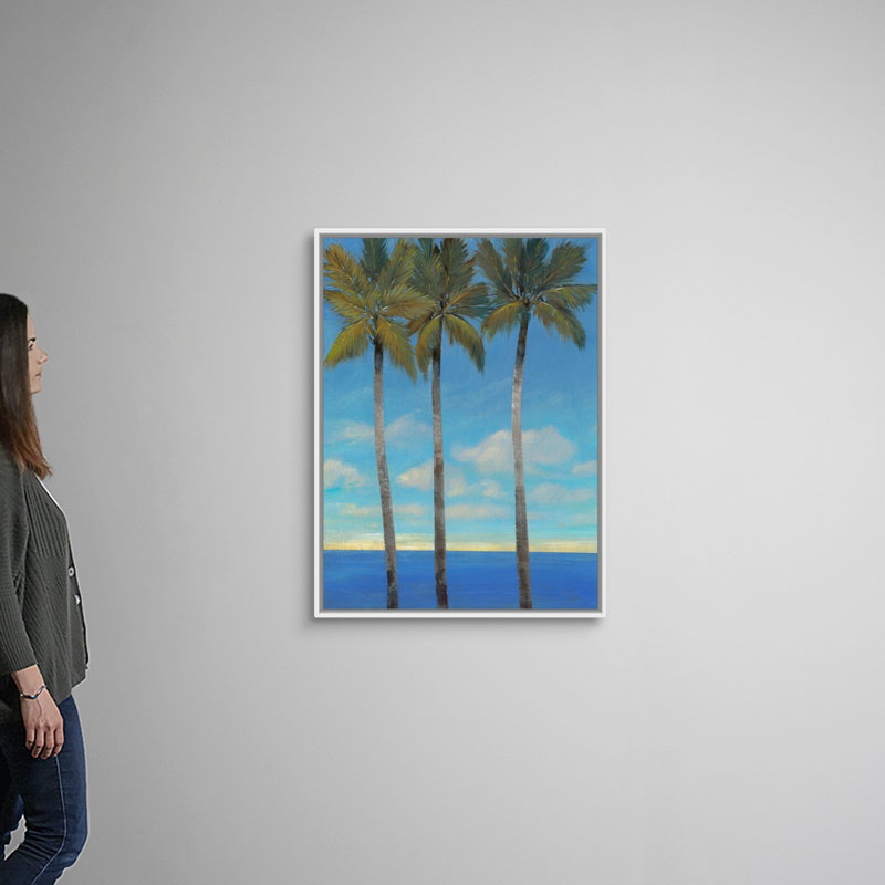 «Debout grand I», art mural, Toile avec cadre blanc, H 40 po x l 30 po x P 1,75 po