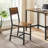 Rustic Wood Chairs With Metal Steel Frame-1430141660