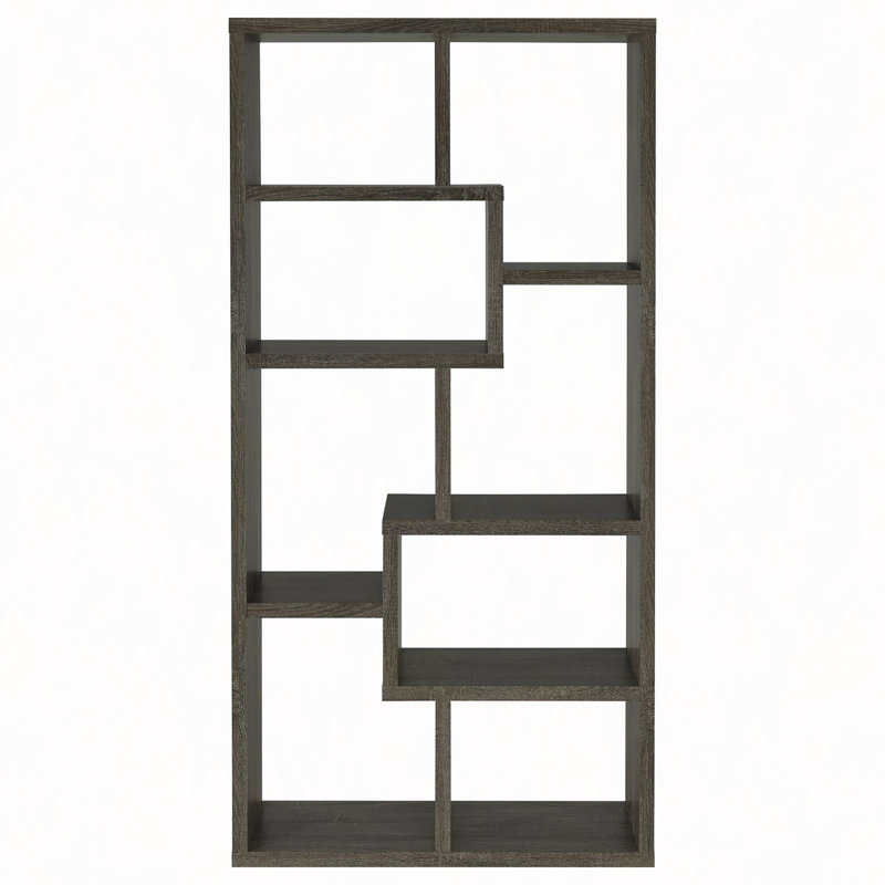 8-Shelf Bookcase, Gray