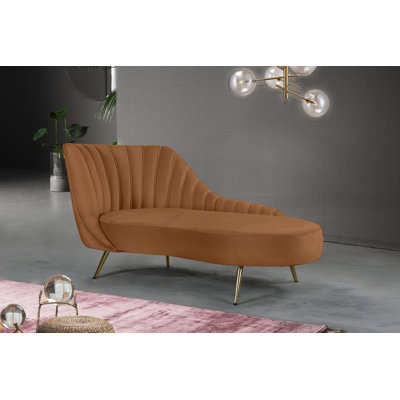 Chaise longue en velours Margo