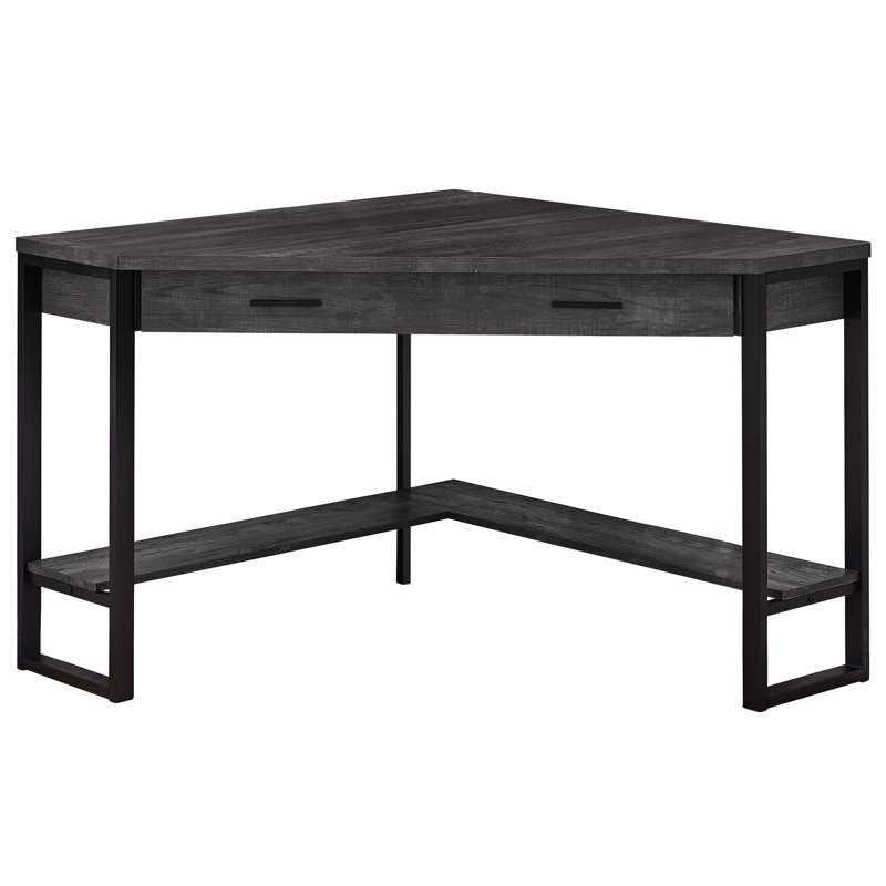 Bureau d'ordinateur Huggard, Taupe foncé / Noir