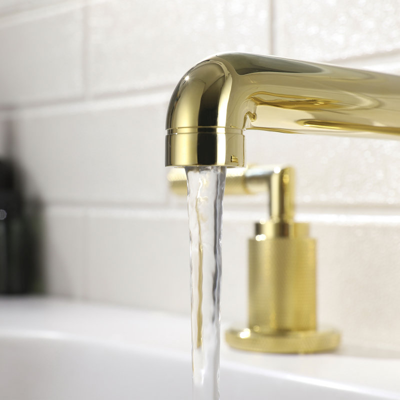 Widespread 2-Handle Bathroom Faucet, Brushed Gold