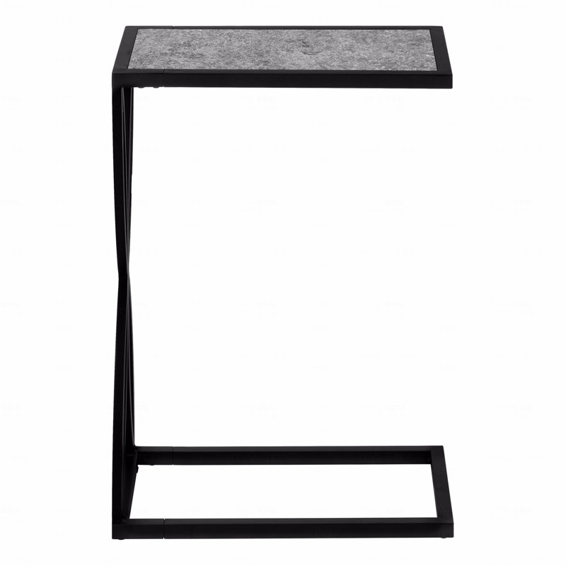 Table d'appoint, en forme de C, bout, côté, collation, stratifié, métal, contemporain, moderne