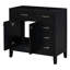 Meuble-lavabo 36 po sans lavabo, base d'armoire seulement, armoire de salle de bain avec tiroirs, structure solide et panneau de fibres à densité moyenne-111641255