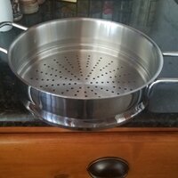 Prime Cook 3'' Depth S/S Steamer Insert/Basket with 24cm/28cm Diameter - 11.02'' x 3