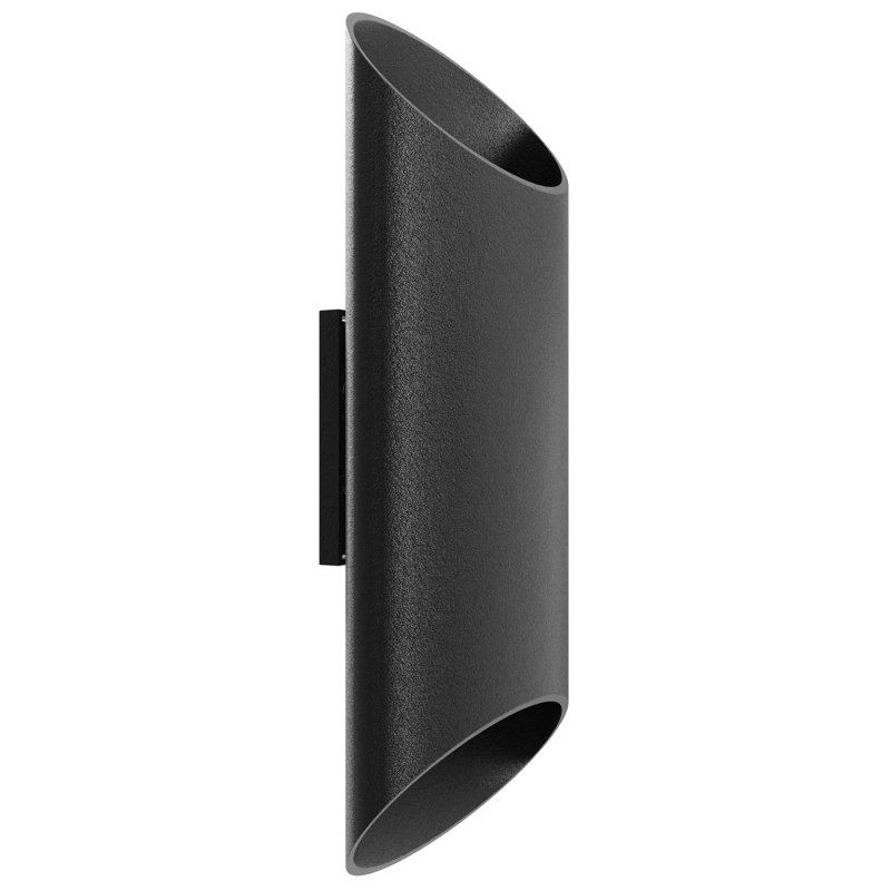 LED Wall Light, 16" H x 7" W x 4.7" D, Black