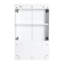 Meuble-lavabo 48 po avec lavabo en résine, système de porte à fermeture douce, 1 armoire murale et 1 armoire latérale, conception à fixation flottante en quincaillerie en contreplaqué blanc brillant, conception de montage, installation