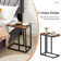 Auxter C Shaped End Table TV Tray Set