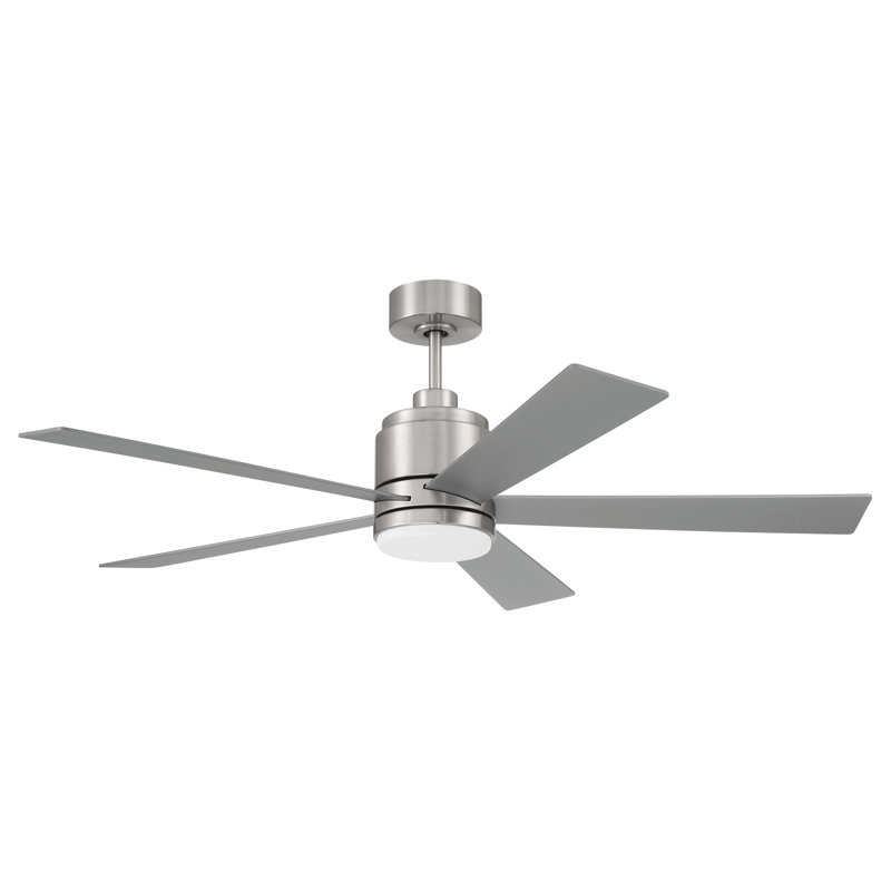 Ventilateur de plafond 5 pales 52 po Craftmade McCoy, Nickel brossé