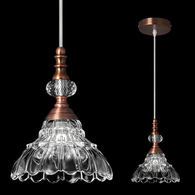 Modern Pendant Lighting Fixtures Vintage Glass Pendant Lights Hanging Lamp For Kitchen Island Dining Room Bedroom Living Room Coffee Shop Hallway