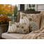  Coussin d'automne brodé Crewel Harvest Pumpkins And Vines, 14 par 14 pouces-884406710