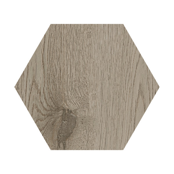 Itona Tile Cypress Gray 8 x 9 Porcelain Hexagon Floor and Wall Tile (25 PC Per Carton) (9.37 SQFT Per Carton)