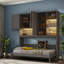 Lit escamotable simple peu encombrant, fabrication en MDF, style moderne pour la maison