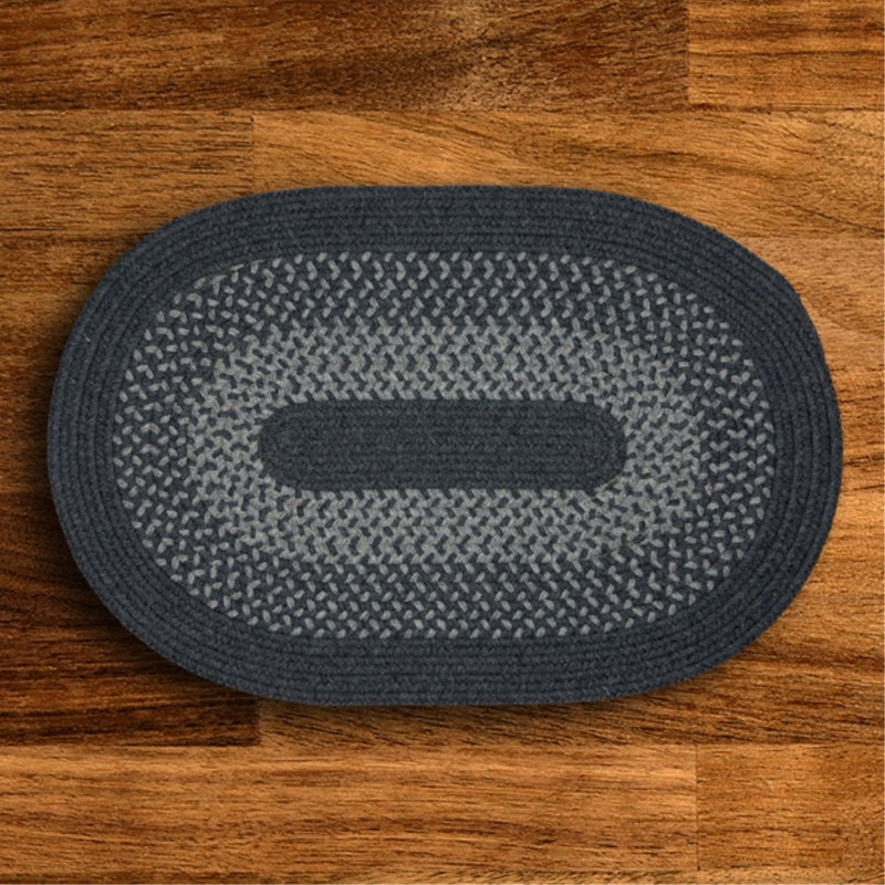 Madison - Rond gris anthracite 8 po, Ovale 2 pi x 3 pi