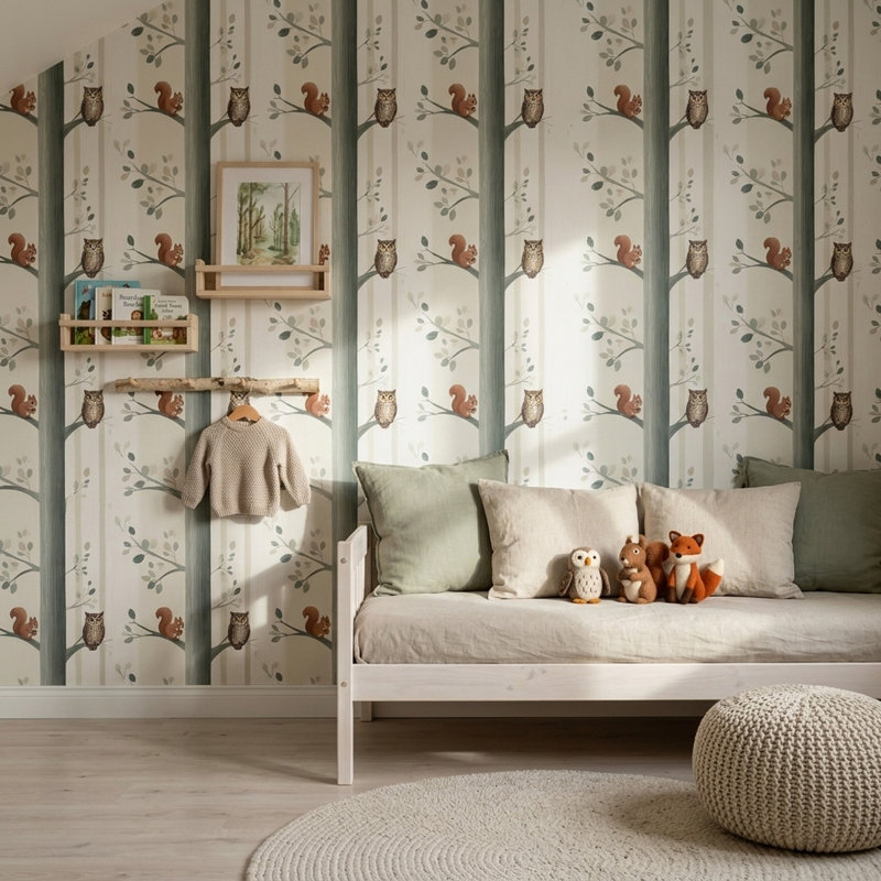 Papier peint Woodland, Textured Non-Pasted