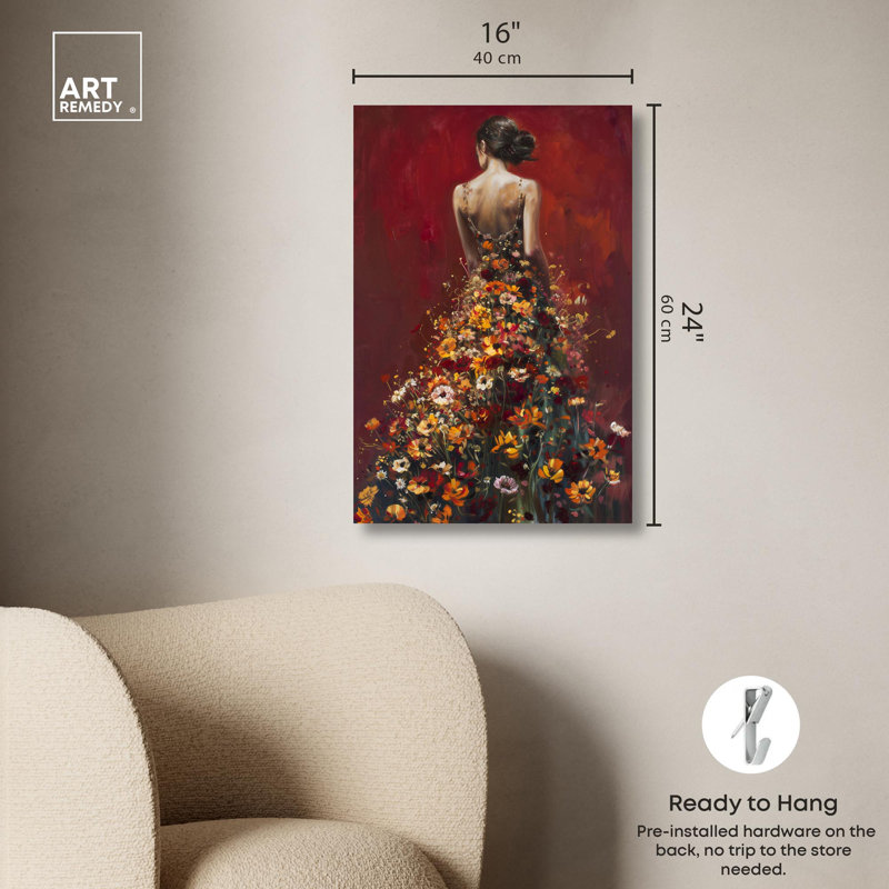 Fall Bloom Canvas Motivational Quote Art, 24" x 16"