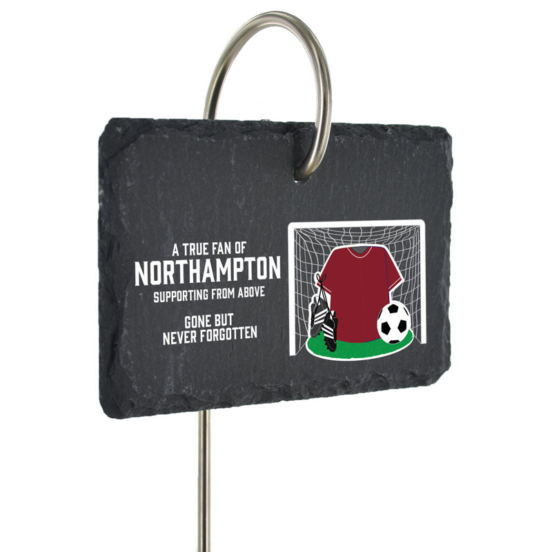 Bloye Northampton Fan Football Slate Grave Marker Memorial Plaque